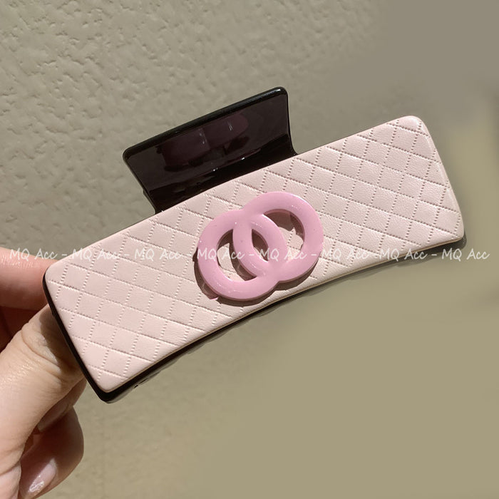 Wholesale Hairpin Leather Grab Clip Grab Clip Advanced Sense Square Shark Clip