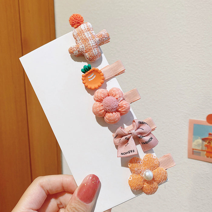 Wholesale Baby hairpins,  children' s hairpins,  cute bowknot fabric clips,  small size,  no hair damage