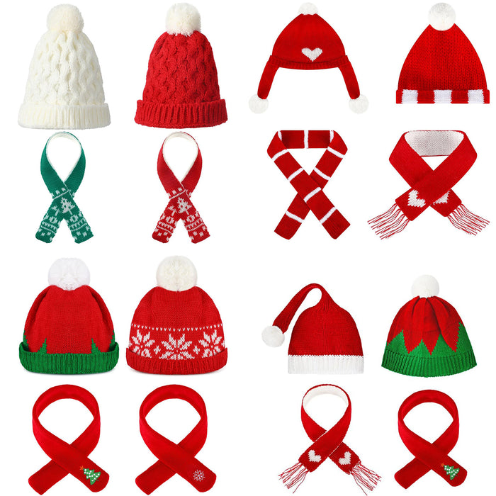 Wholesale Doll clothes Christmas mini snowman hat and f