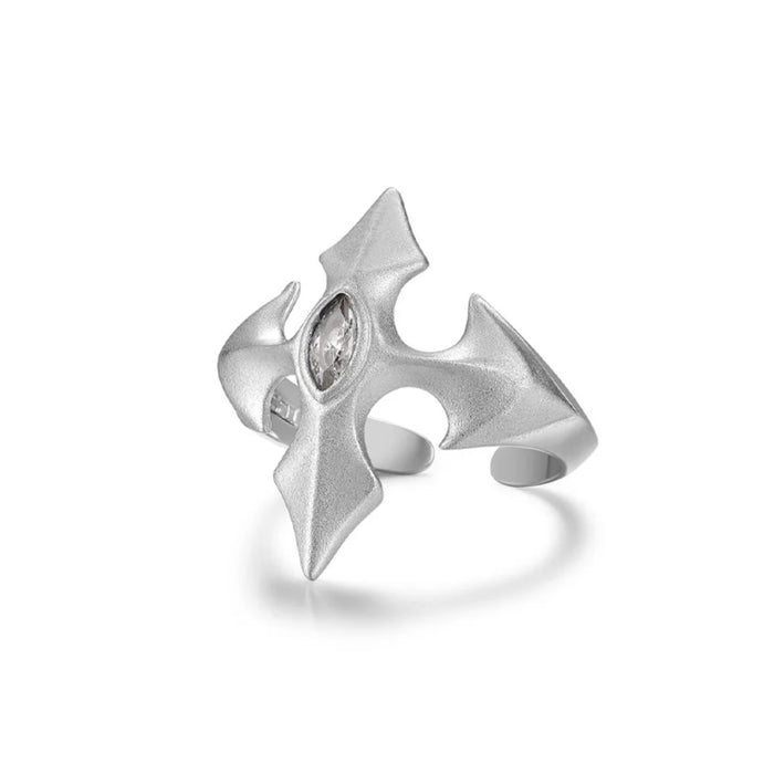 Wholesale Diamond cross ring, versatile and versatile, with micro inlaid craftsmanship and adjustable opening