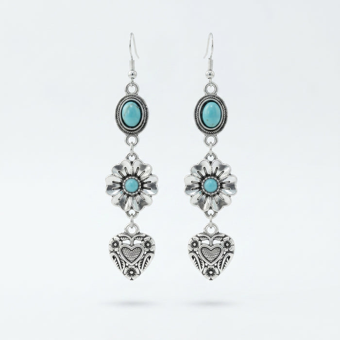 Wholesale Retro Turquoise Geometric Ear Accessories