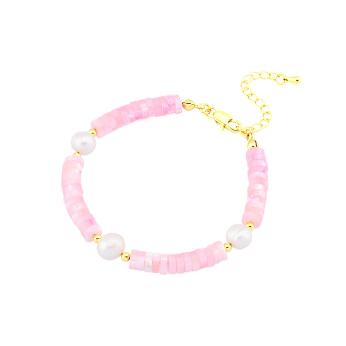 Wholesale Colorful Shell Pearl Bracelet JDC-BT-TianYi011