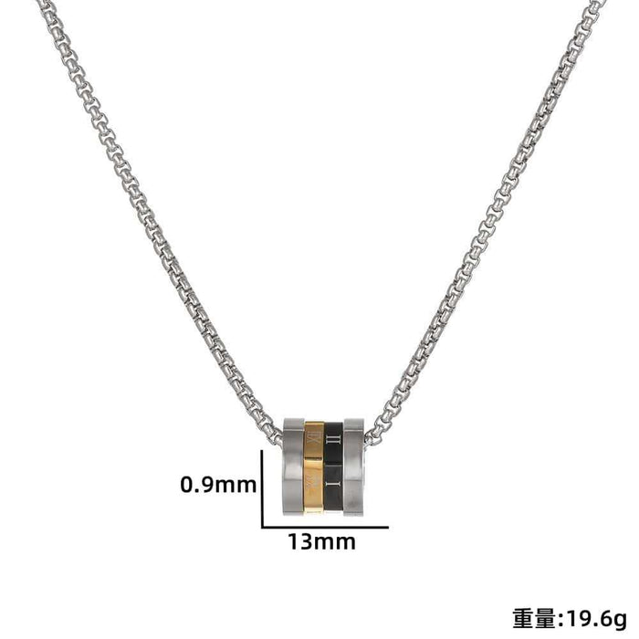 Wholesale Titanium steel necklace pendant, rotating pendant, necklace accessory, couple rainbow pendant