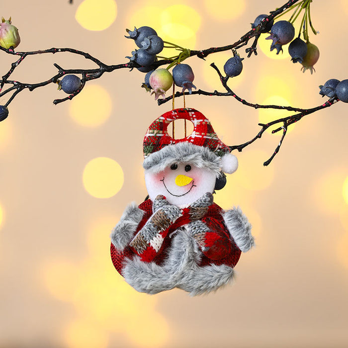 Wholesale Christmas Decoration Products Small Pendant for the Elderly Christmas Tree Accessories Fabric Small Pendant Gifts