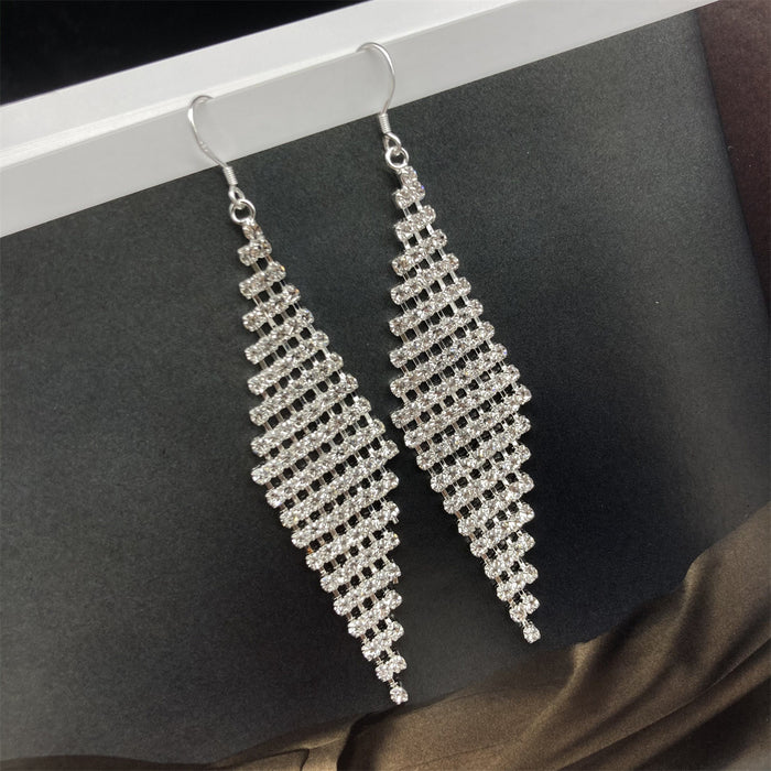 Wholesale Long Alloy Exaggerated Rhombus Earrings JDC-ES-FaX005