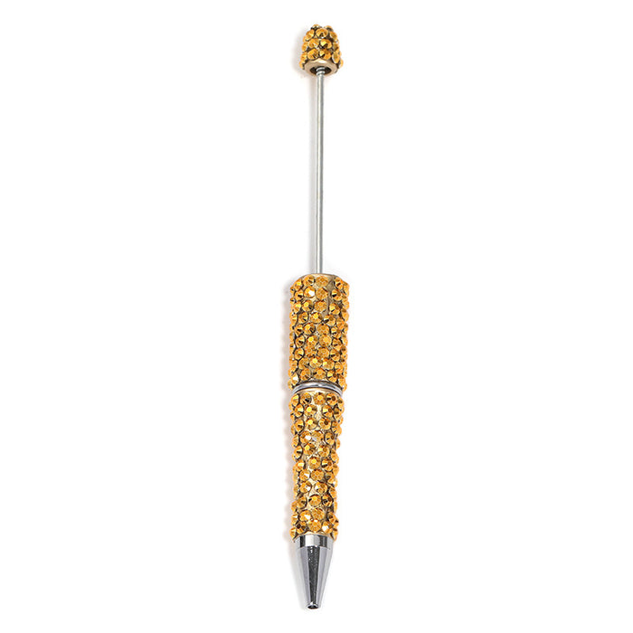 Wholesale Creative DIY full diamond beaded ballpoint pen multicolor plastic beaded pen hand-set diamond beaded pen