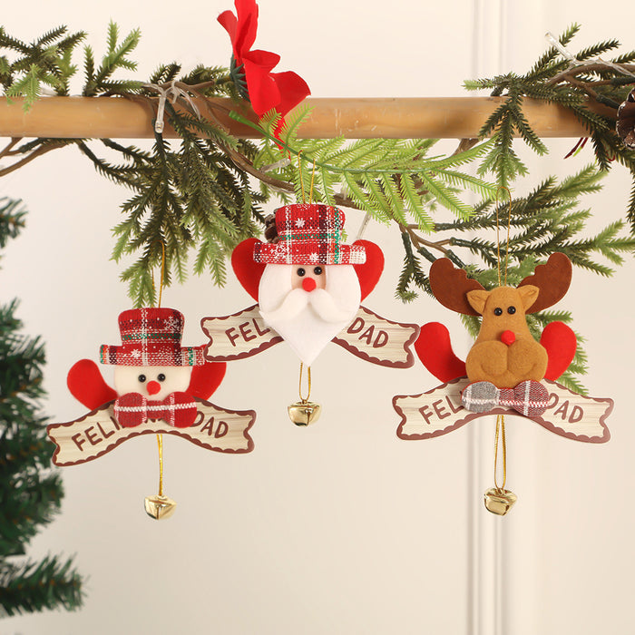 Wholesale Fabric Christmas Brand Pendant Holiday Scene Arrangement Christmas Tree Pendant Christmas Decorations Hanging Ornaments