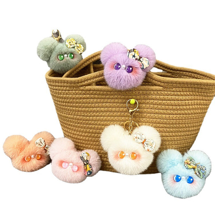 Wholesale Cartoon Keychain Cute Blush Cat Doll Plush Doll Bag Pendant Jewelry Gift