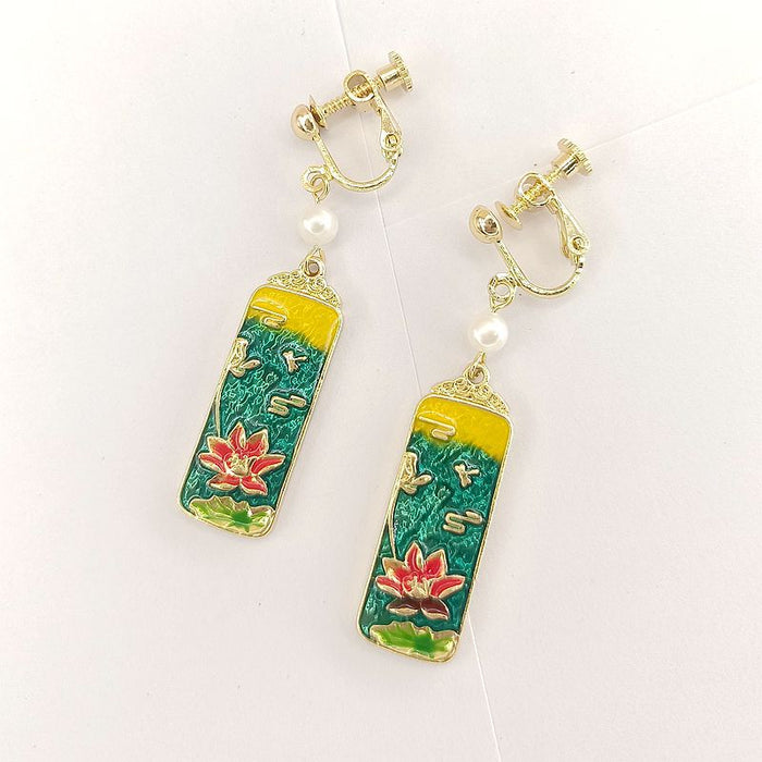 Wholesale Auspicious Cloud Bell 925 Silver Hook Earrings Ear Clip JDC-ES-Msy003