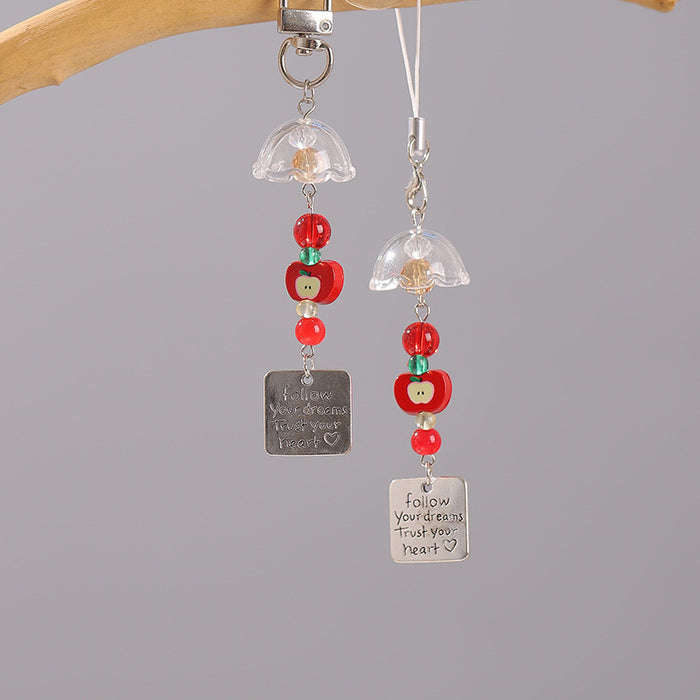 Wholesale Fruit Beaded Pendant Girly Ins Style Phone Chain Earphone Bag Versatile Pendant