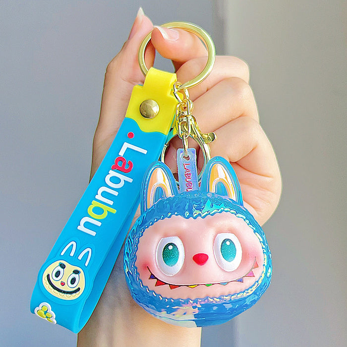 Wholesale Electroplated luminous cartoon 3D doll keychains for couples