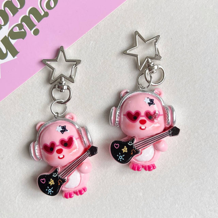 Wholesale Punk Rock Star Keychain Cute Cartoon Pendant Accessories