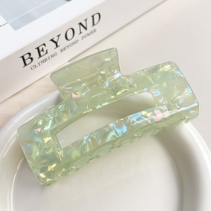 Wholesale Holographic Mermaid Hair Claw Clip Large PVC Women' s Hair Styling Accessory