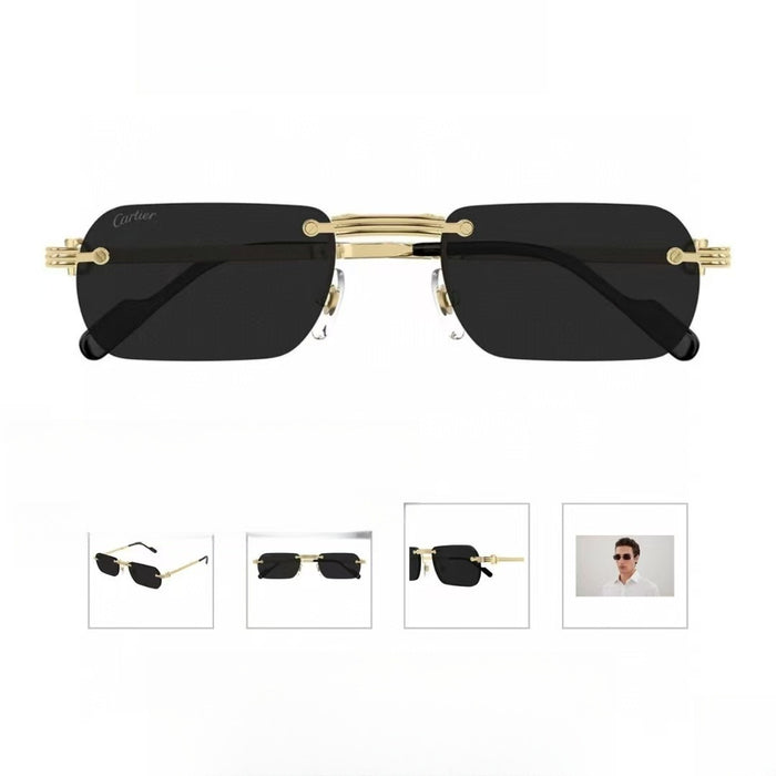 Wholesale Frameless folding sunglasses, fashionable sunglasses, high-end feel