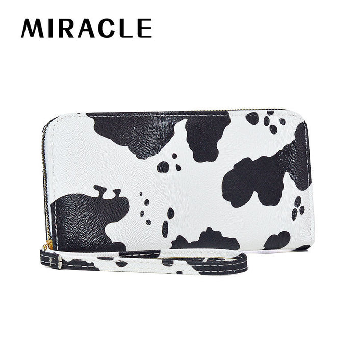 Wholesale Cow Print Card Holder with Large Capacity