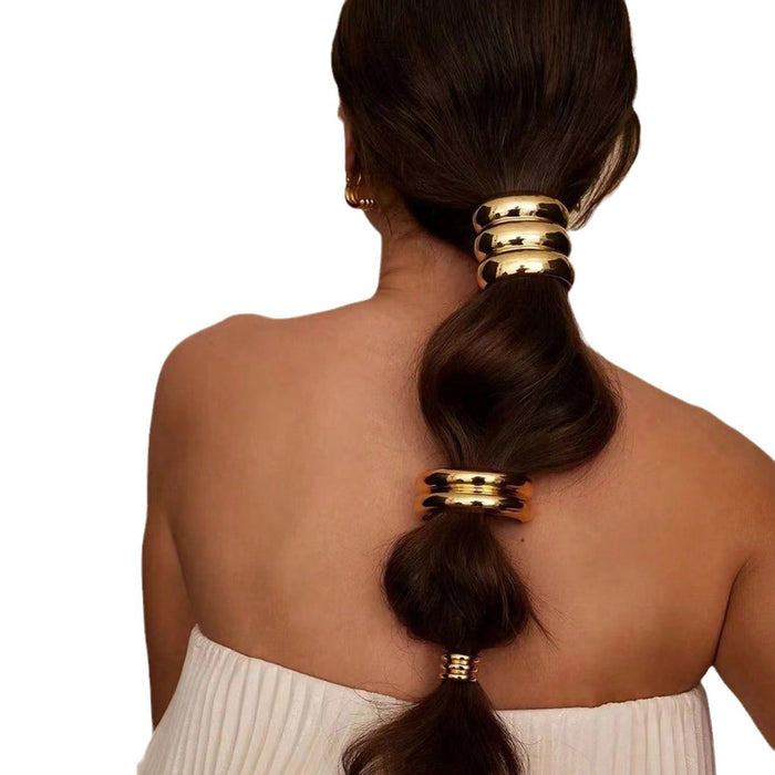 Wholesale U-shaped hair rope high design sense golden hair accessories women