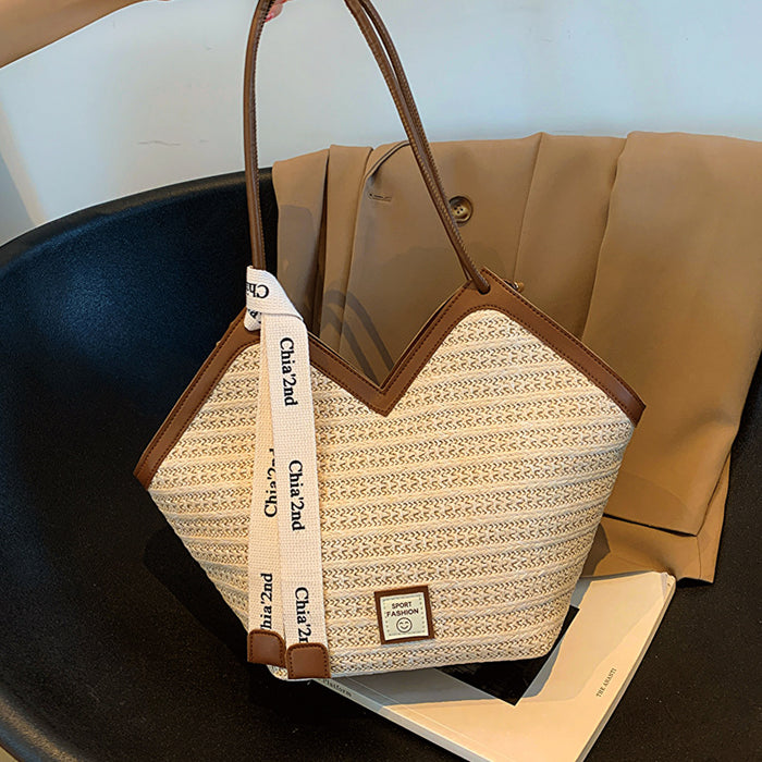 Wholesale Large capacity fashionable casual trend shoulder bag, casual popular commuting tote bag