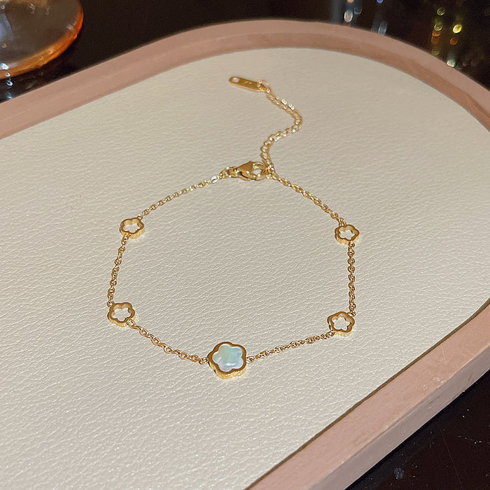 Wholesale stainless steel bracelet double-layer folded to wear