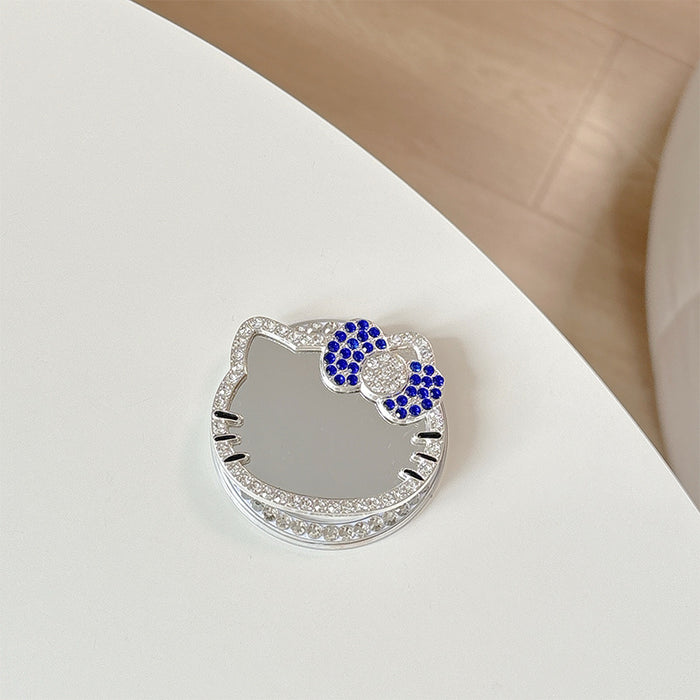 Wholesale Rhinestone Glass Mirror Cat Phone Grips