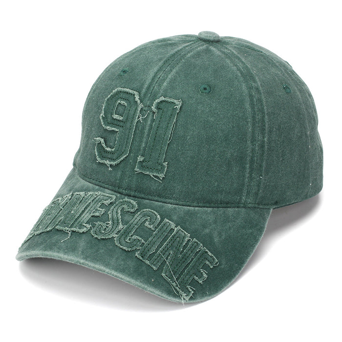 Wholesale Vintage Letter-Embroidered Soft Top Baseball Cap Sun Protection Hat for Men Women