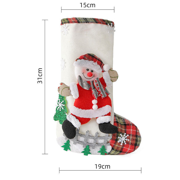 Wholesale Christmas Stockings Christmas Gift Bag Christmas Small Stockings Pendant Christmas Tree Hanging Ornament Bag