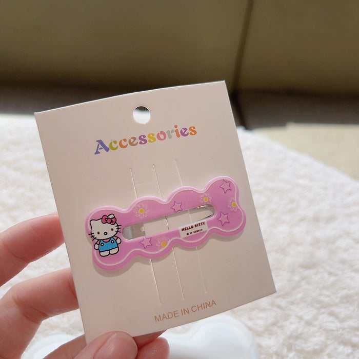 Wholesale Cartoon rectangular wavy hollow kids'  hair clip