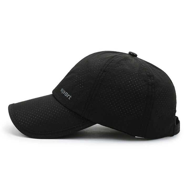 Wholesale Lightweight and quick drying perforated duckbill cap for outdoor sun protection, casual fishing cap, baseball cap