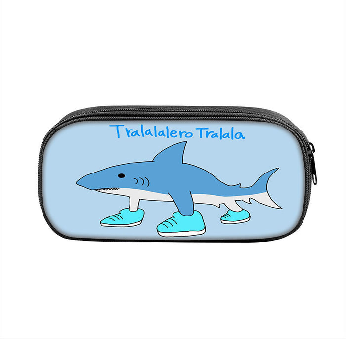 Wholesale  Printed Pencil Bag Brain Shark Student Stationery Bag