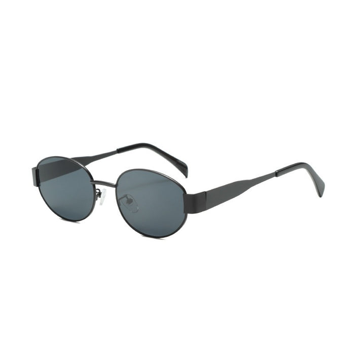 Wholesale  Metal Oval Frame Sunglasses Sun Protection Sunglasses for Men and Women
