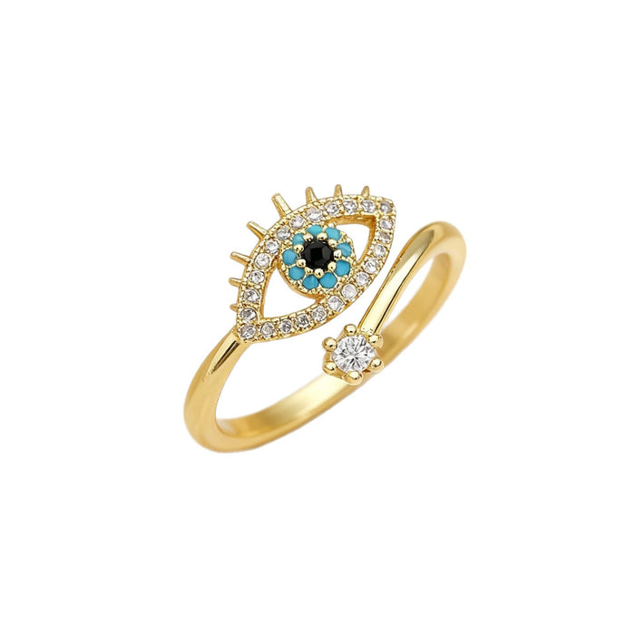 Wholesale evil eye Ring for Women with Blue Eyes Adjustable