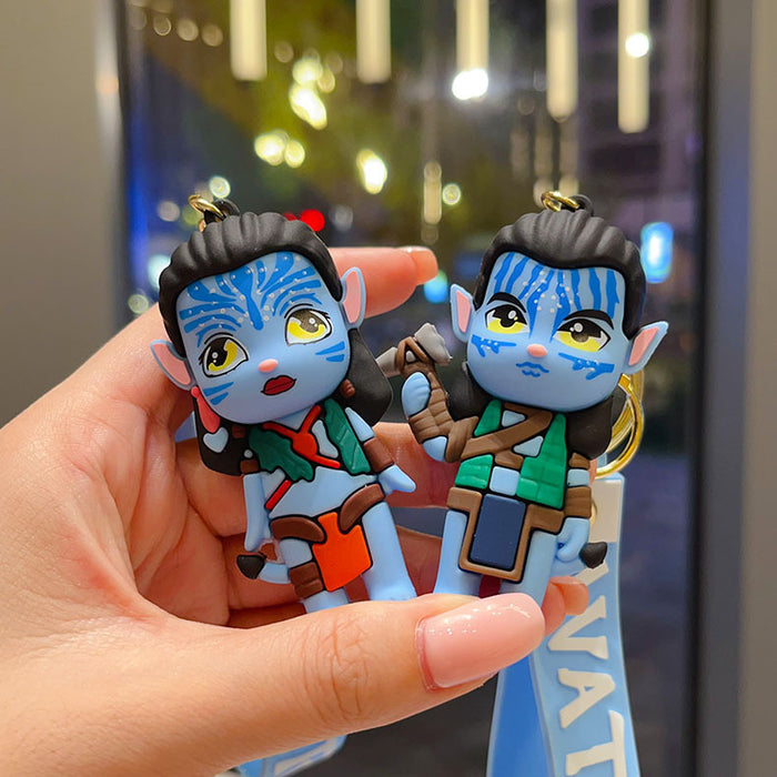 Wholesale Cartoon Keychain Doll Bag Couple Pendant Car Key Ring