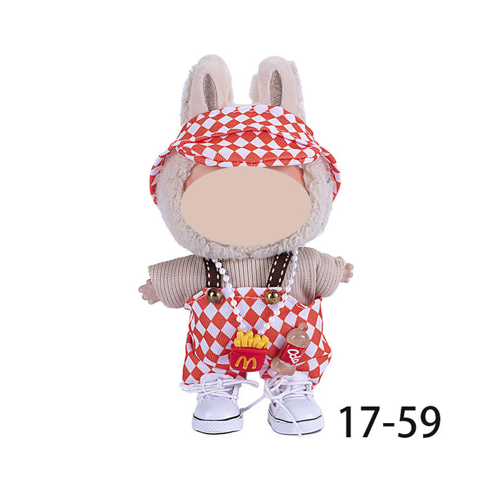 Wholesale shaped plaid overalls suit