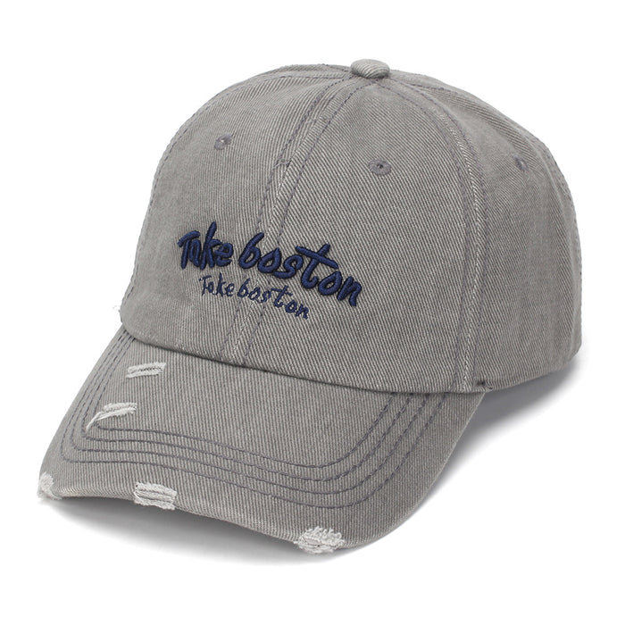 Wholesale Vintage Distressed Baseball Cap Military Green Embroidery Sun Protection Fashion Accessory