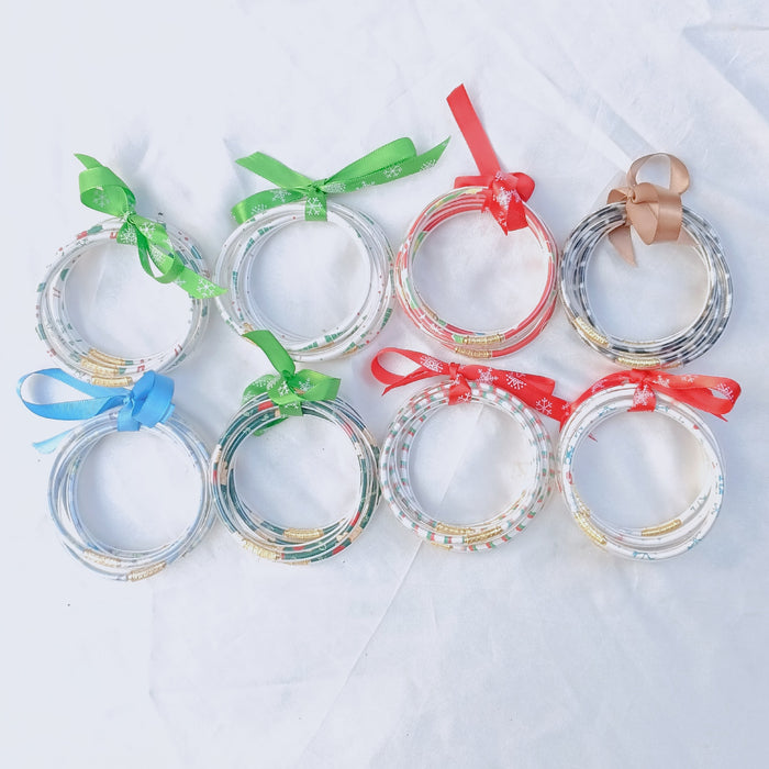 Wholesale multi-layer silicone Christmas bracelet