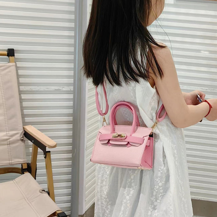 Wholesale Spring and summer children's bag, fashionable mini western-style contrasting color crossbody bag
