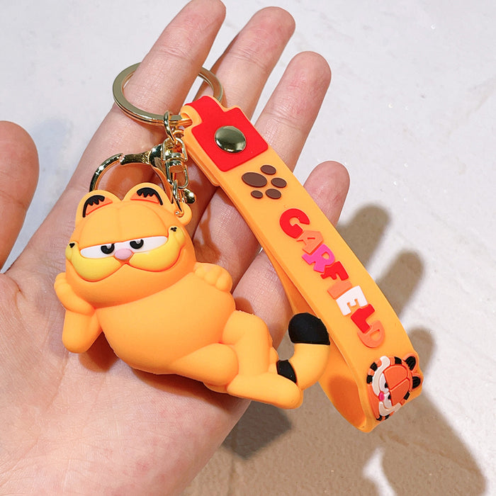 Wholesale Cartoon Cat Key Pendant Soft Rubber Anime Keychain Pendant
