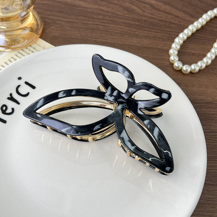 Wholesale Large Bow Hollow Elegant Acetic Acid Hair Clips