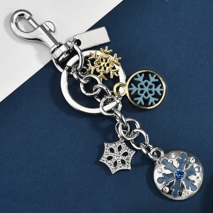 Wholesale Stylish Metal Bag Charm Keychain With Fruit Pattern And Alphabet Pendant For Car Keys And Bags