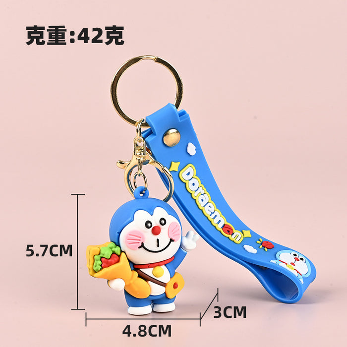 Wholesale Silicone 3D Cartoon Keychain Cute Cat Pendant Decorative Accessory MOQ≥10