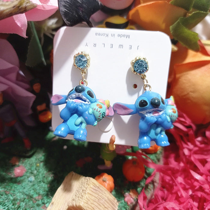 Wholesale Cute Cartoon Resin Earrings JDC-ES-Xingj031