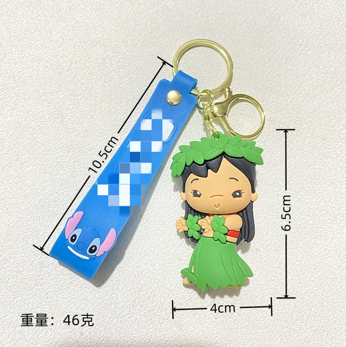 Wholesale Creative Multi-hand Dress Key Chain Cute Forest Hula Skirt Key Chain Small Gift