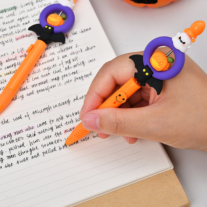 Wholesale Beaded Rotary Gel Pen with Double Bead Spring Tip MOQ≥4
