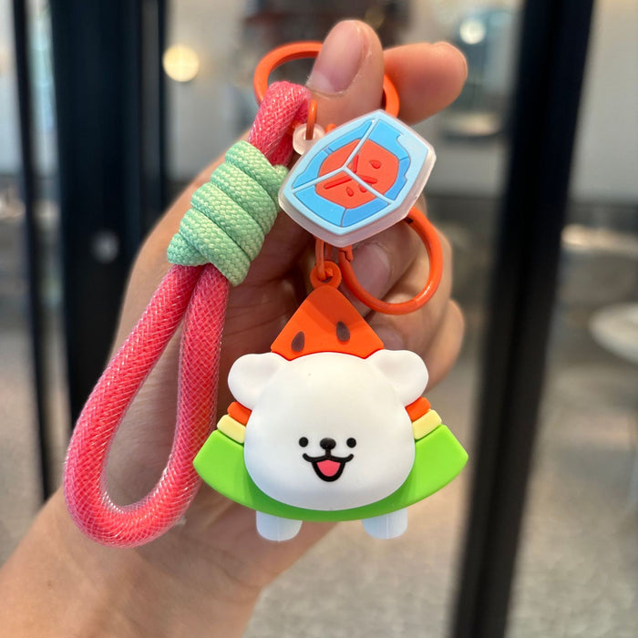 Wholesale Cute puppy  keychain schoolbag pendant