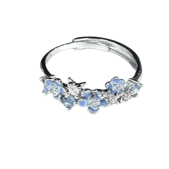 Wholesale Enamel flower zircon open ring, niche light luxury accessory