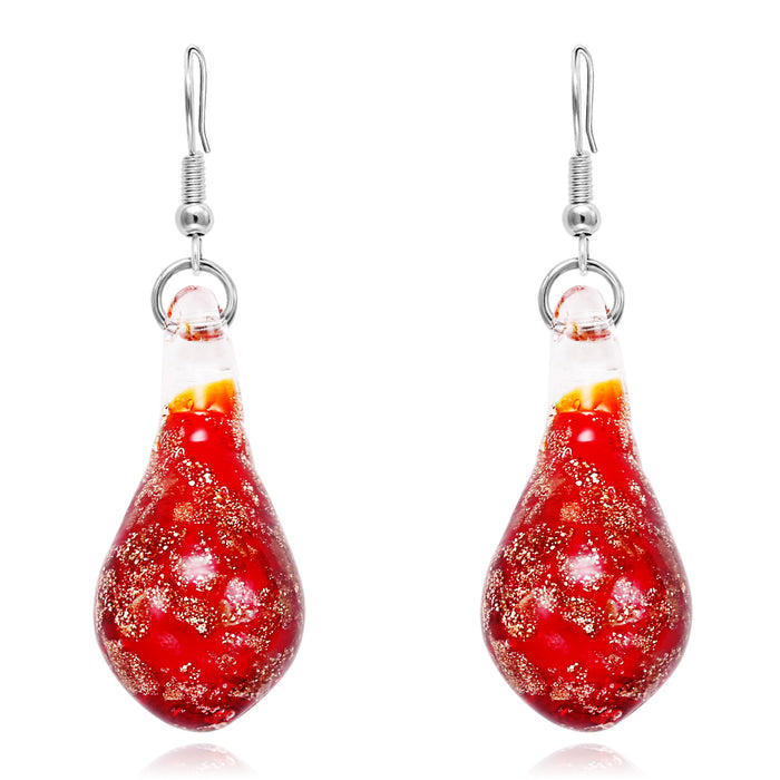 Wholesale Water droplet pendant, glass earrings, jewelry pendant, earring pendant