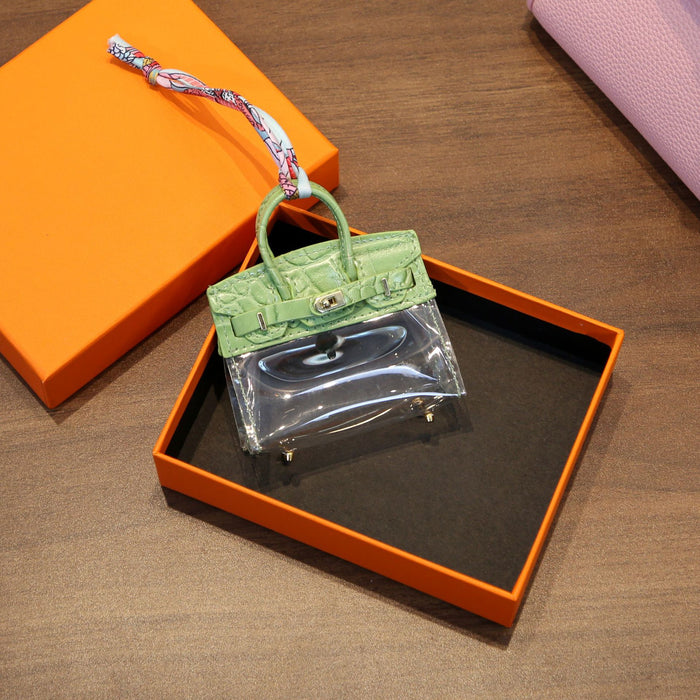 Wholesale Microfiber Leather Mini Handbag Transparent Keychain JDC-KC-BaiCheng002