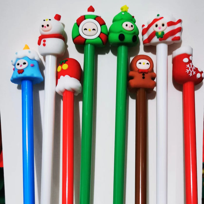 Wholesale Christmas gel pen carbon pen primary school student gift prize Christmas stationery gift water pen