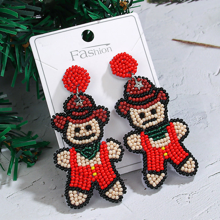 Wholesale Christmas Beaded Series Earrings