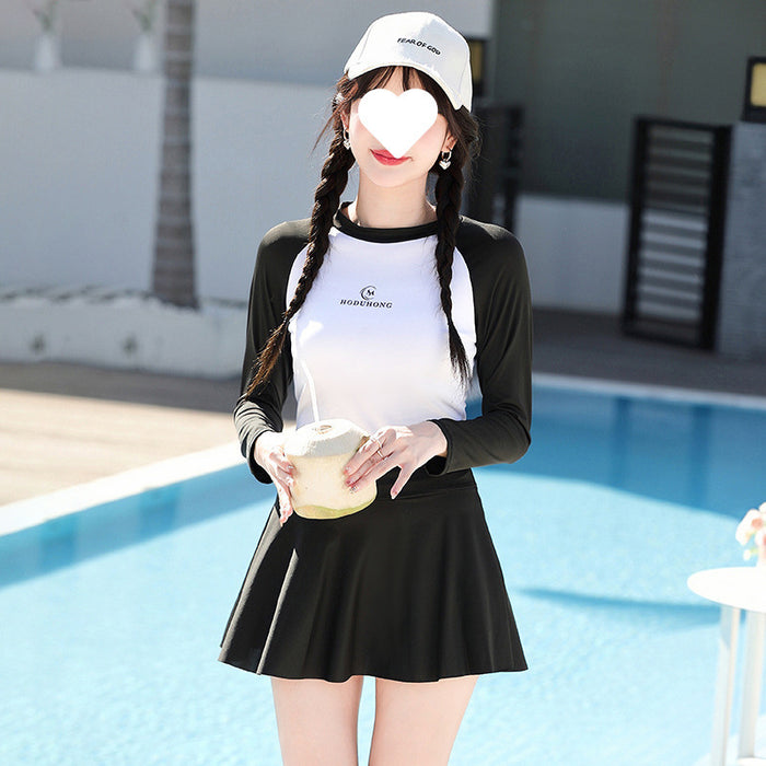 Wholesale Split swimsuit for hot spring bath, new long sleeved sports swimming pool special swimming suit