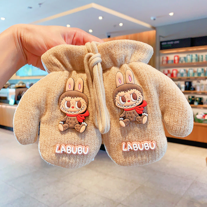 Wholesale Baby Bear Cotton Children' s Gloves Cartoon Winter Warmth